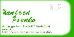 manfred psenko business card